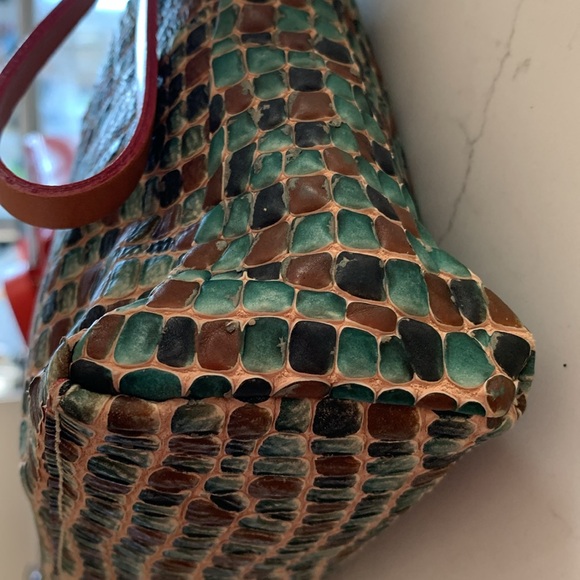 Cavalcanti leather multicolored wristlet/clutch made in Italy. NWOT. - Picture 8 of 12